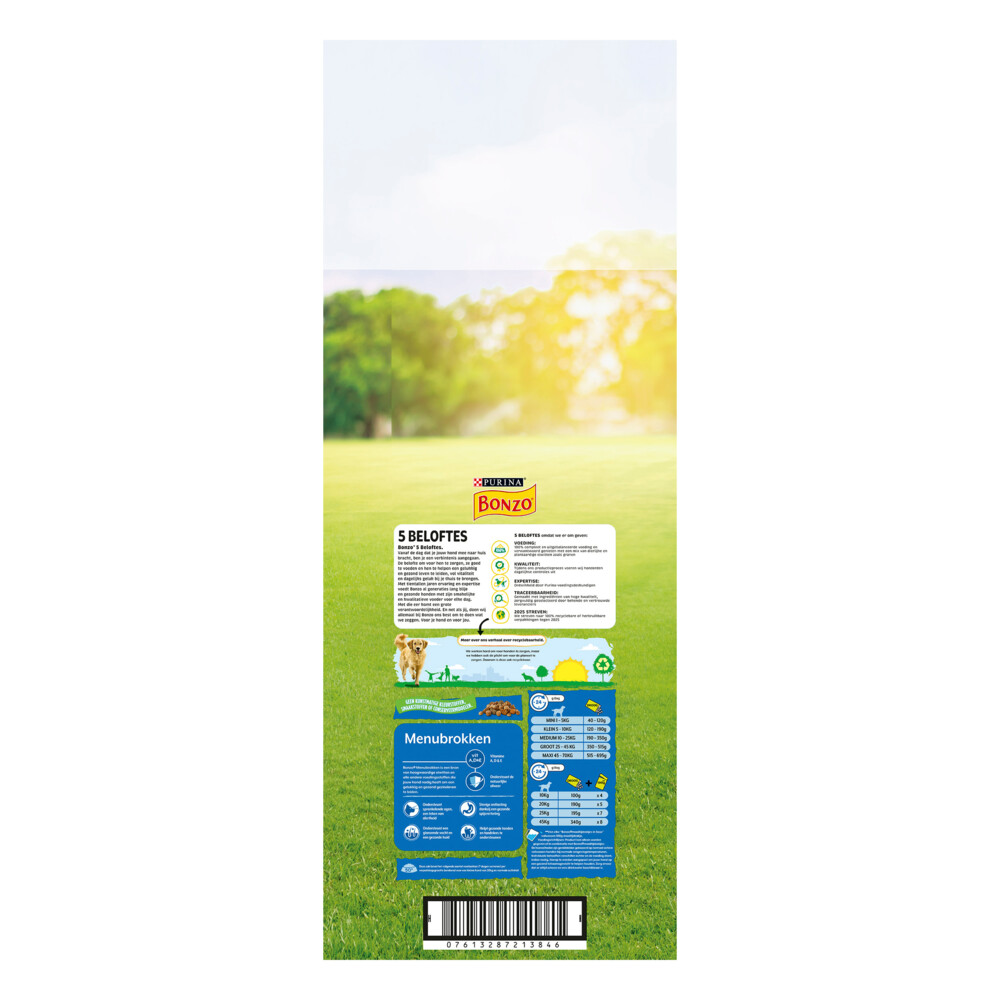Bonzo Droogvoer Adult Menubrokken Kip15 kg