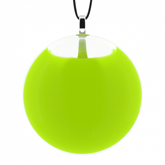 Pendentif en verre soufflé - Galet Medium Milk
