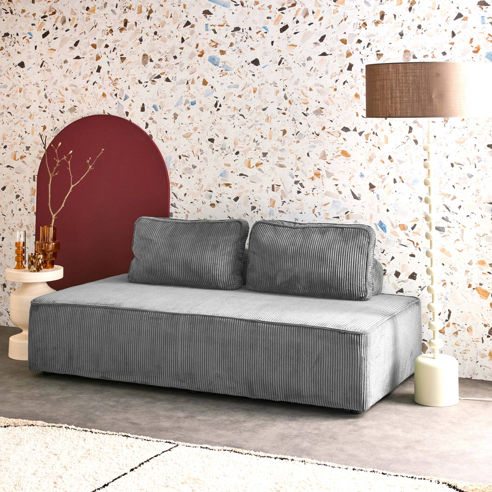 sweeek - Fauteuil in corduroy 2 zitplaatsen
