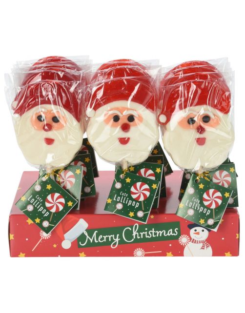 Homestyle Santa Lollipop In Display - Kerst - 80 g 27 stuks