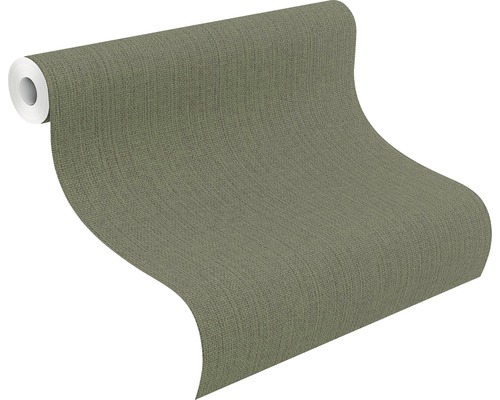 Vliesbehang 407945 Kimono Uni Olijf
