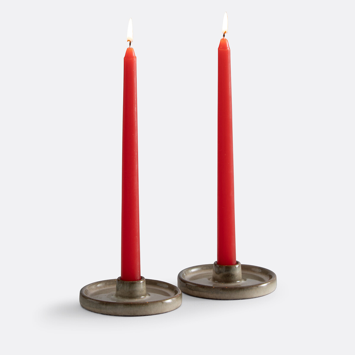 LA REDOUTE INTERIEURS<br>Conjunto de 2 velas lisas Alt.25 cm, Caspar