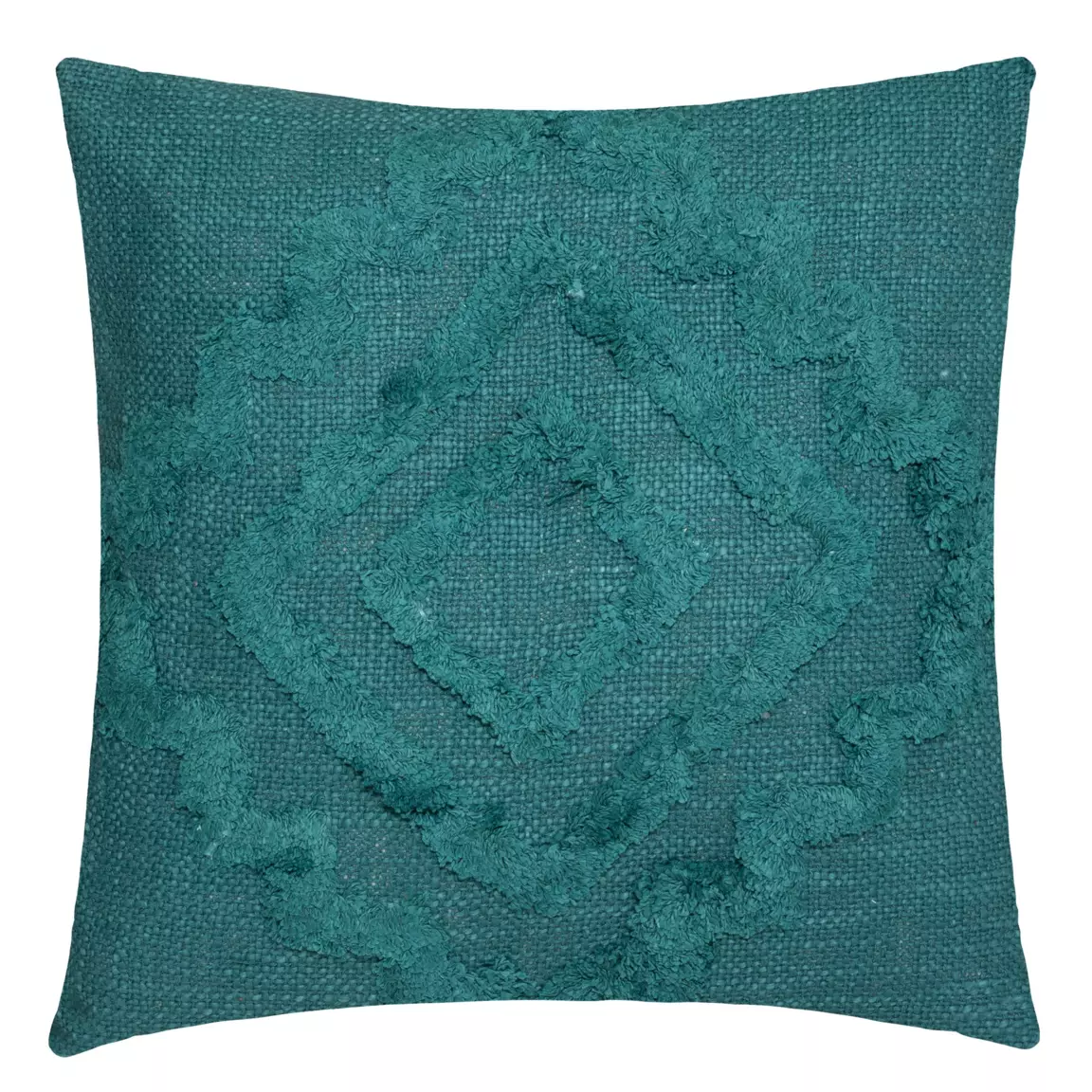 Coussin carré gaze de coton (40 x 40 cm) Inca Bleu canard