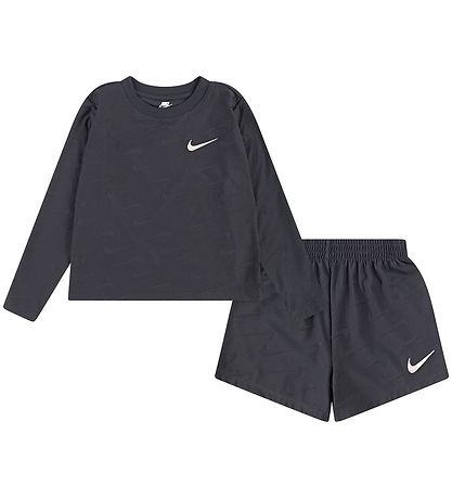 Nike Trainingsanzug - Bluse/Shorts - Dark Rauch Grey