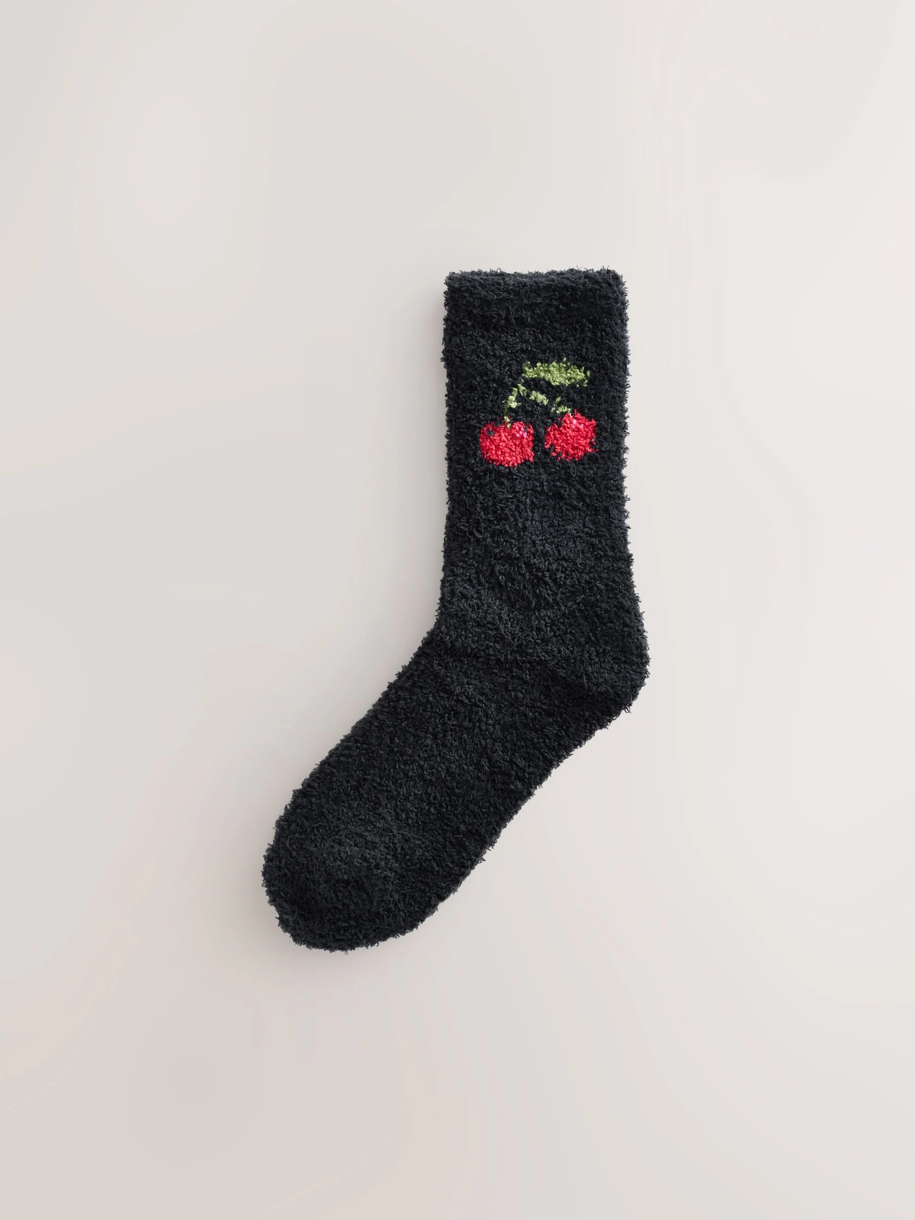 Leopard Cherries - Set van 2 paar behaaglijke enkelsokken