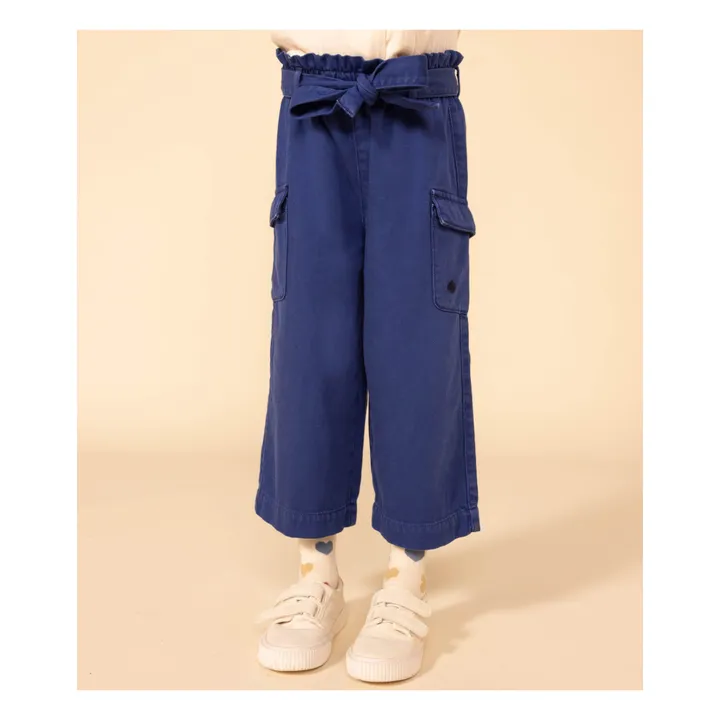 Petit Bateau Pantalon Large en Lyocell | Bleu