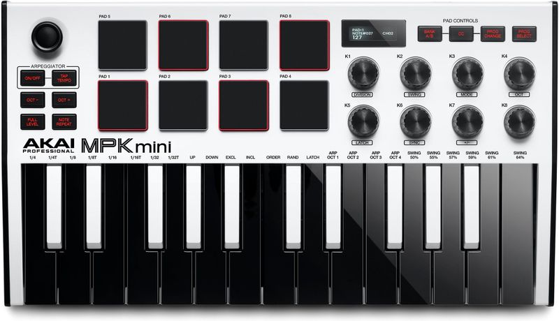 Akai MPK mini mk3 White MIDI keyboard controller