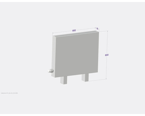 Licon Heat KORALINE Optimal LKO Nieuwe vrijstaande convectorkachel H 600 x L 600 x D 80 mm wit