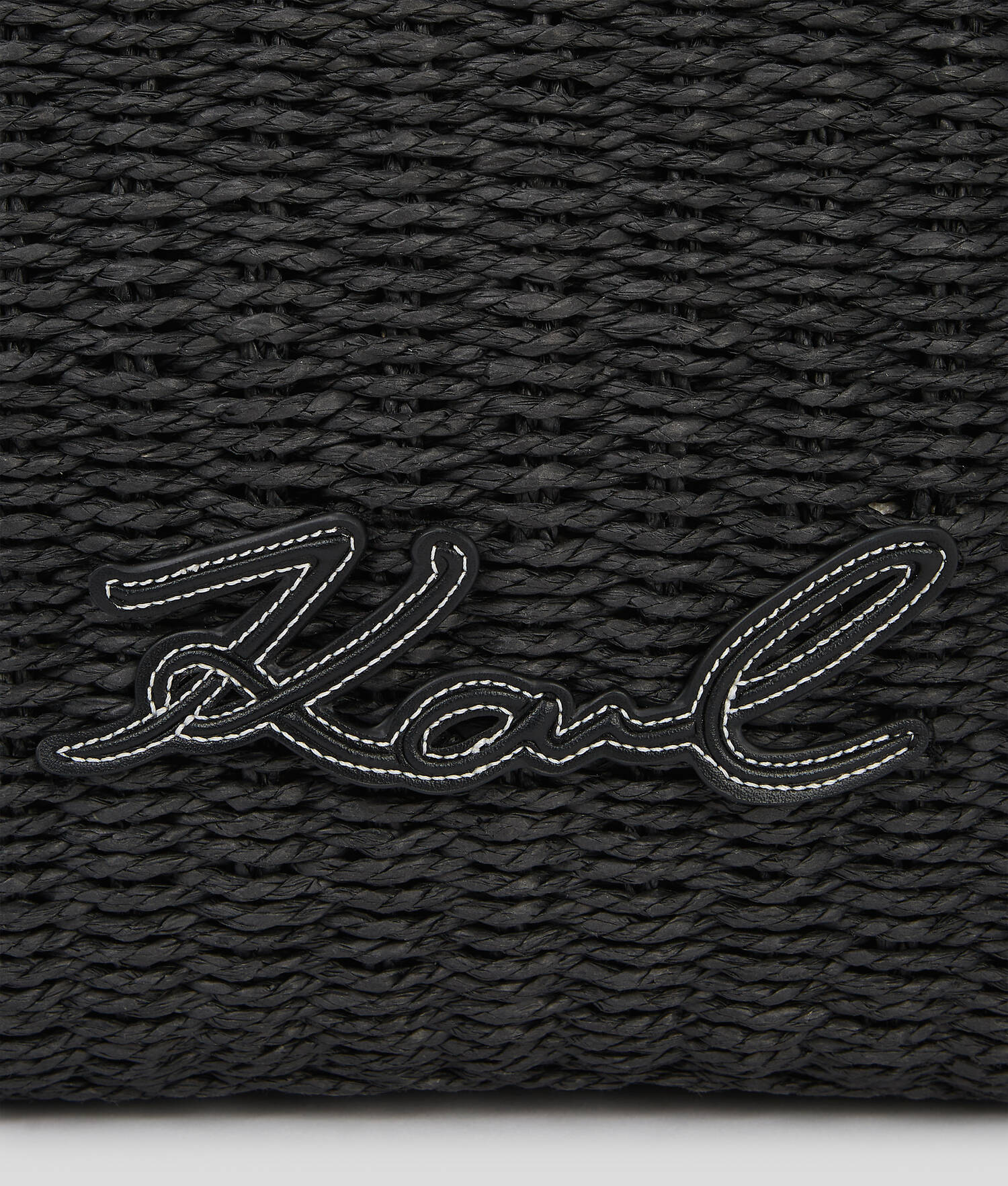 PETIT CABAS DE PLAGE EN RAPHIA K/SIGNATURE - Noir