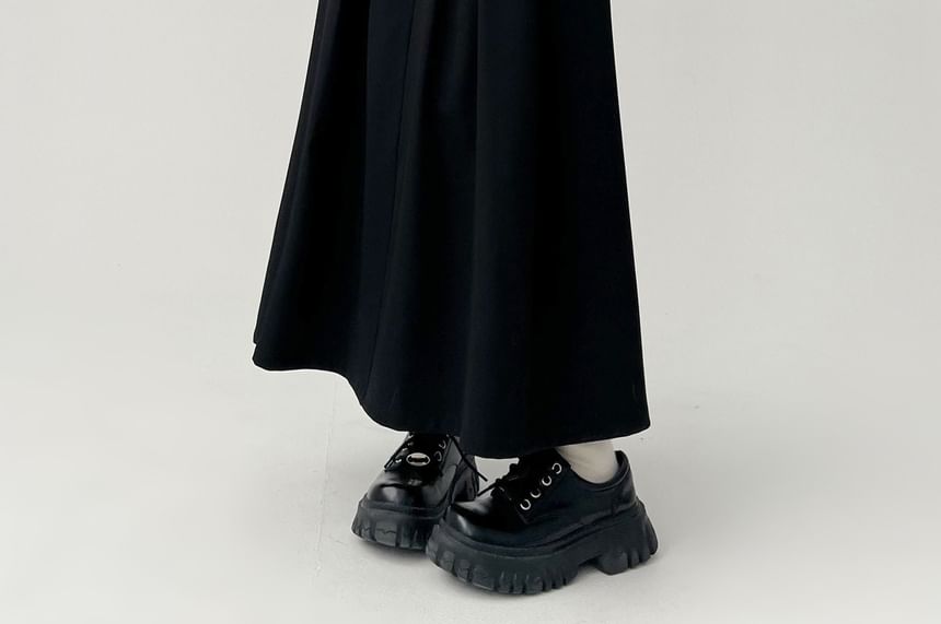 OUREA - Hoge taille geplooide maxi A-lijn rok