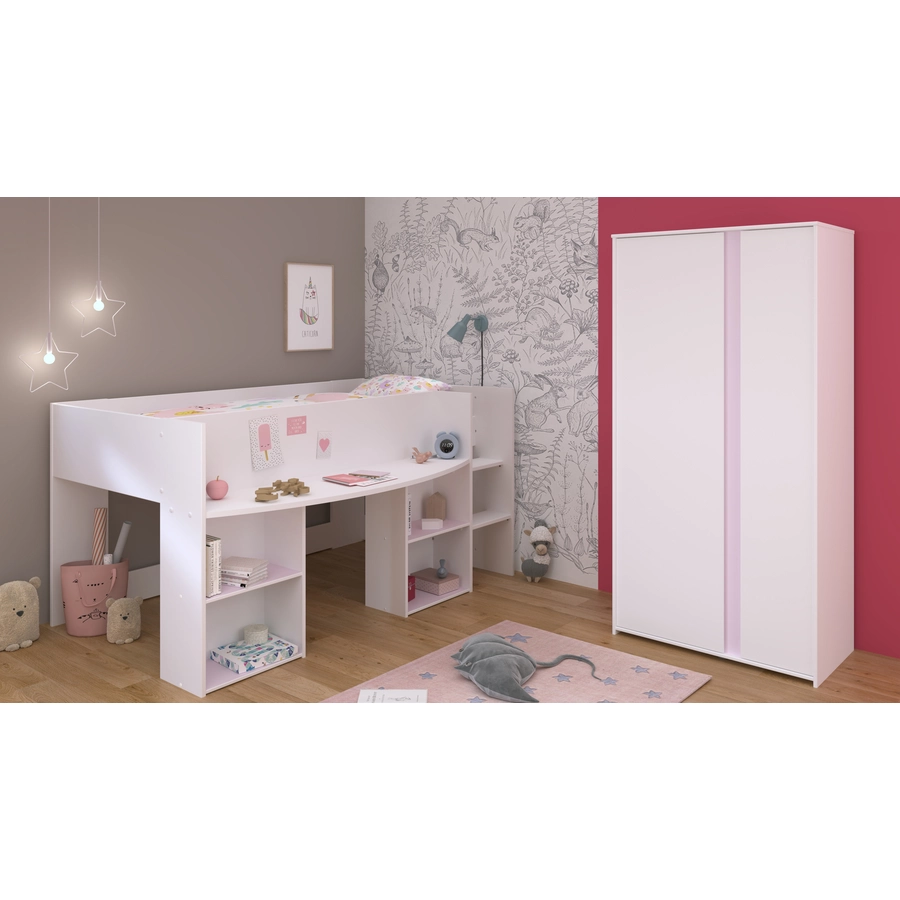 Parisot Kinderzimmer Set 2tlg Pirouette 14  Weiß Weiß