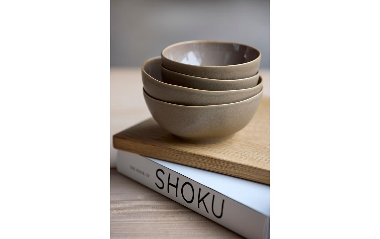Schale Shoku 12.5 cm, 6 Stück, BraunSchalen-Set aus Steinzeug
