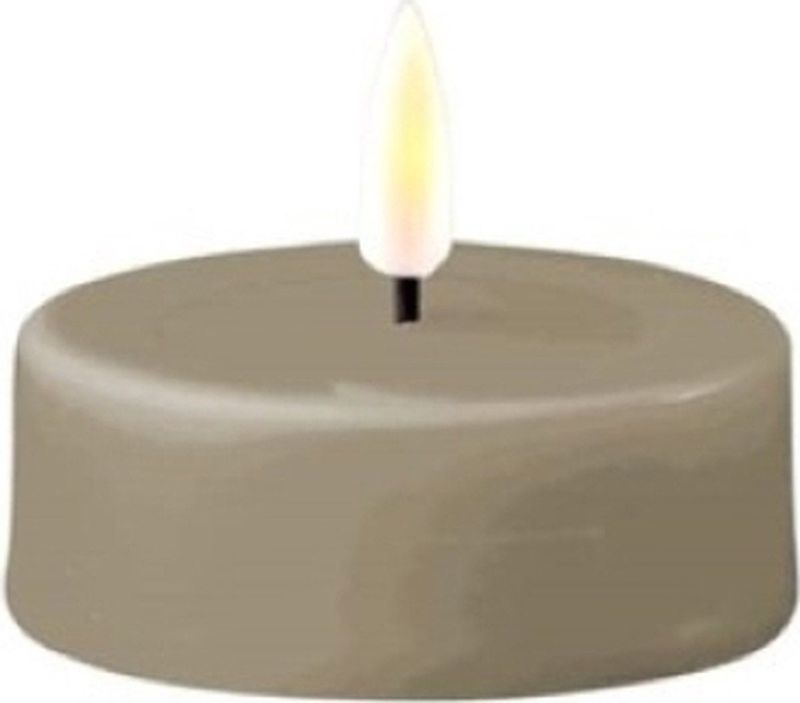 Deluxe Homeart - Waxinelichtje - LED Kaars - Jumbo Waxinelicht - Sand - 2 stuks