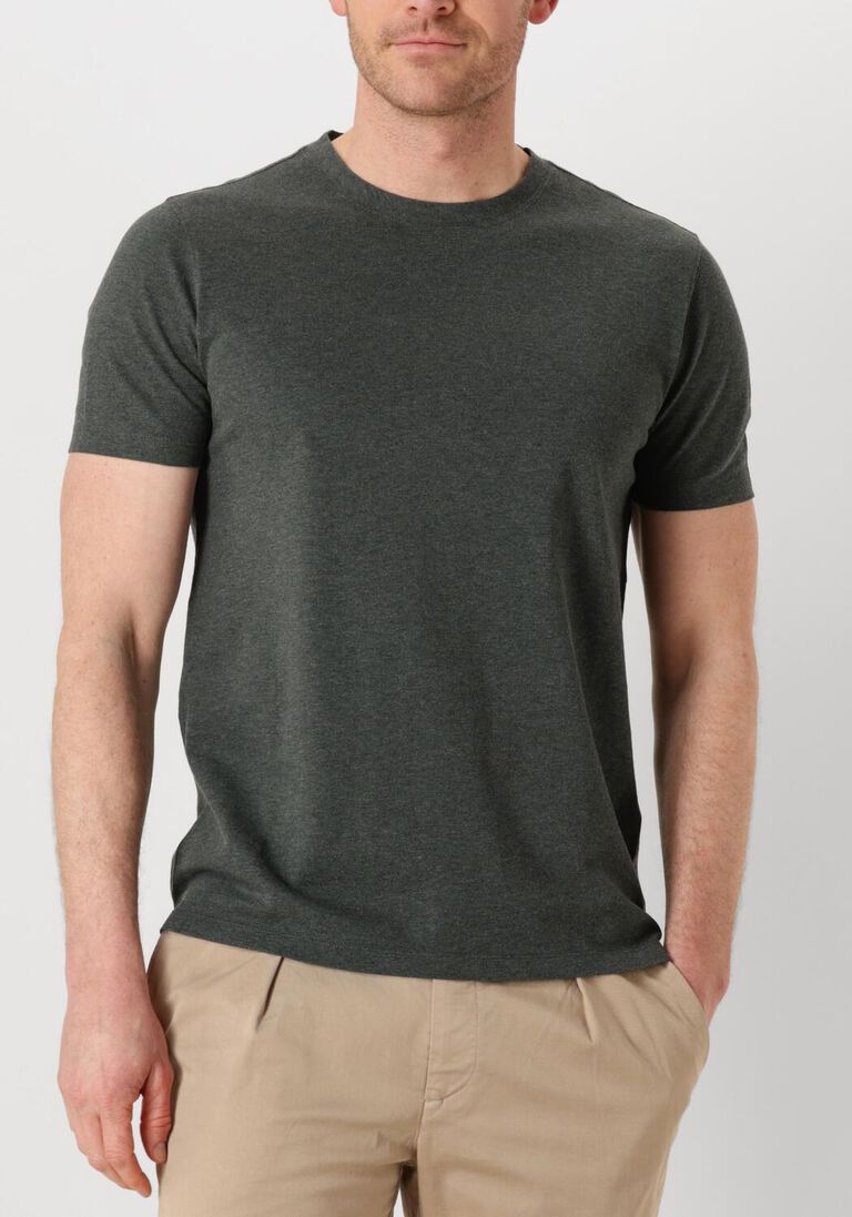 donkergroene profuomo t-shirt t-shirt crew neck ss
