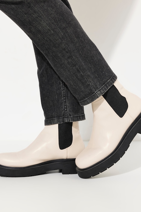 Mom-Jeans, weites Bein, Ziernieten, Komfortbund