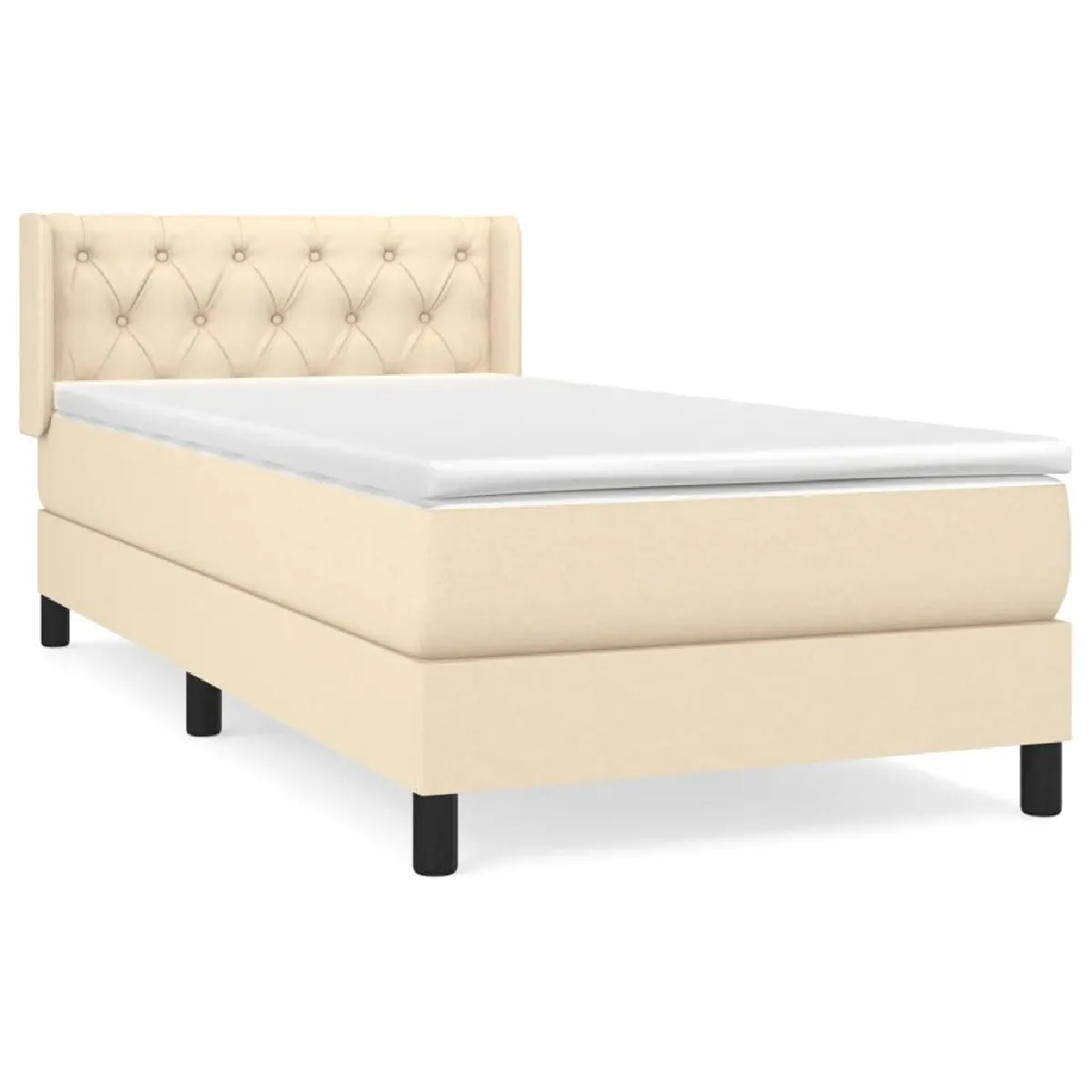 vidaXL Sommier avec matelas crème 80x200 cm