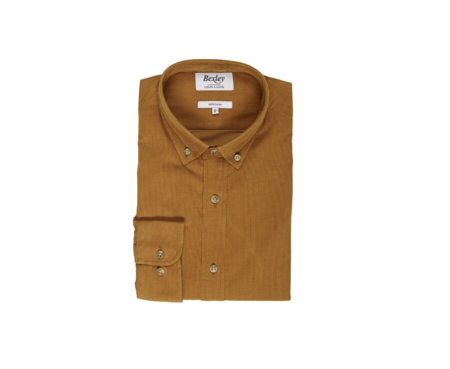 Chemise en velours Caramel - WAYNE