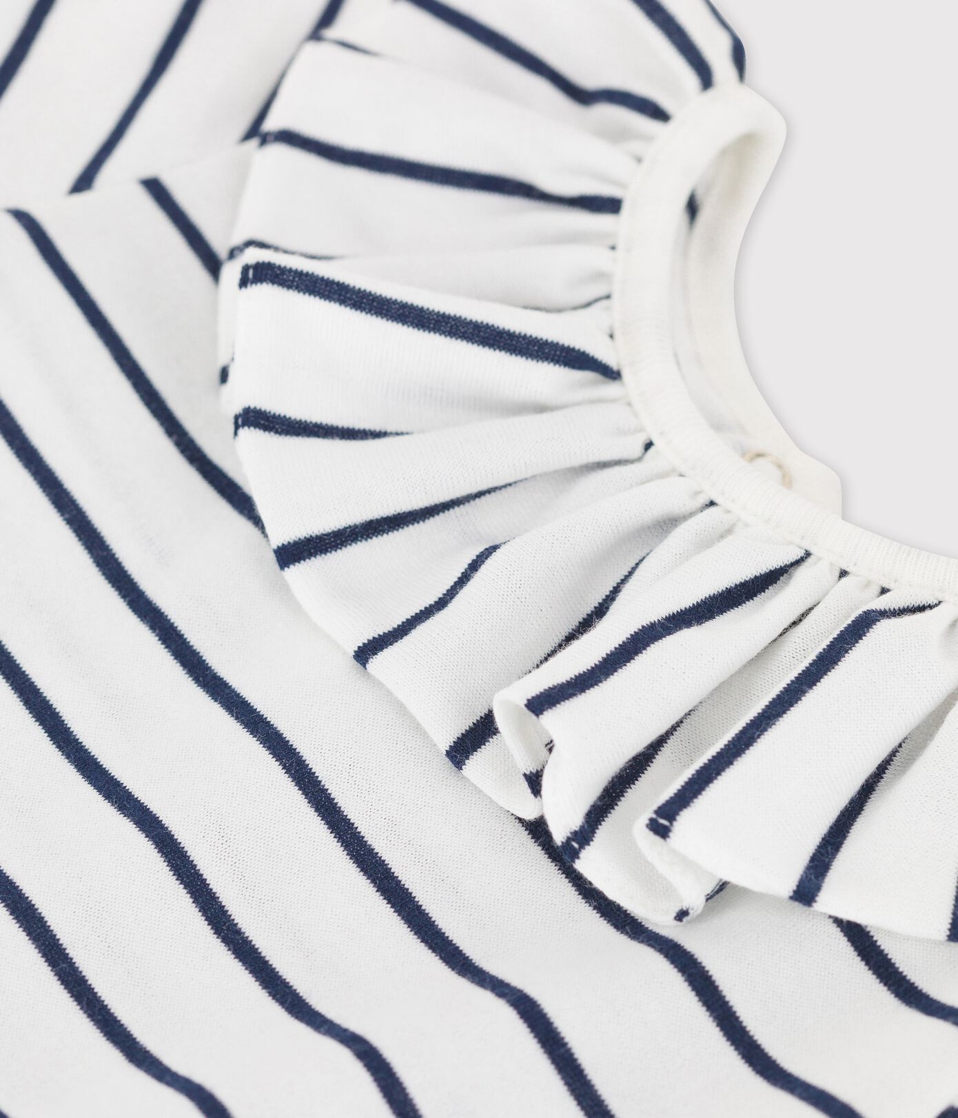 Blouse manches courtes rayée en jersey bébé