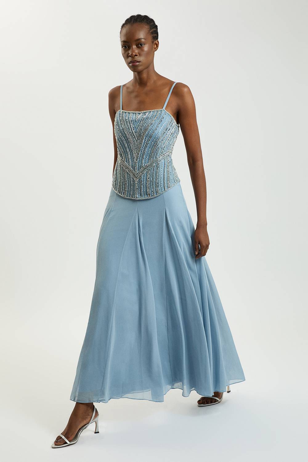 KarenMillen Robe Maxi Corset À Cristaux Petite