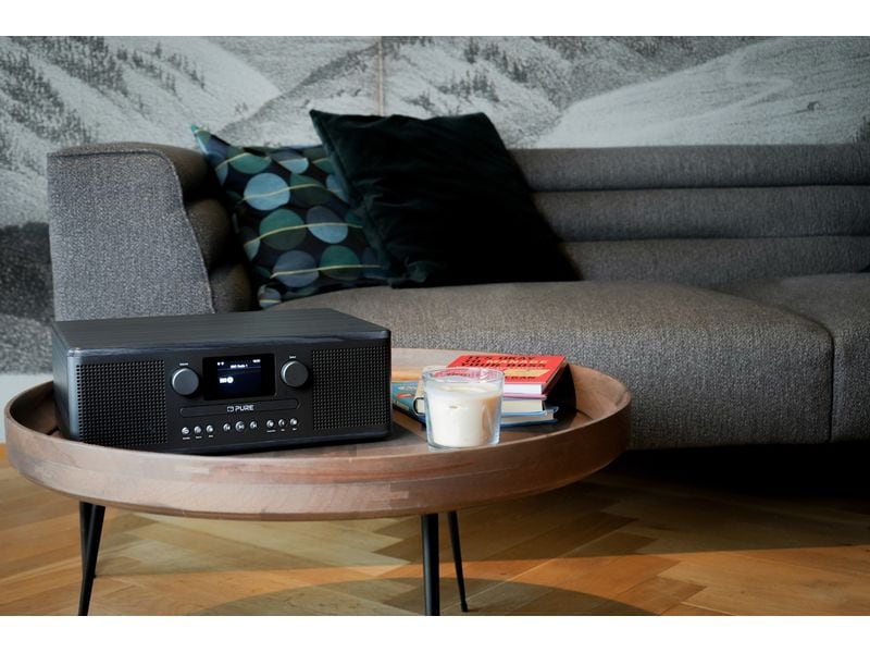 Pure DAB  Radio Classic C-D6i Schwarz/Esche Das charmante All-in-One-Internetradio