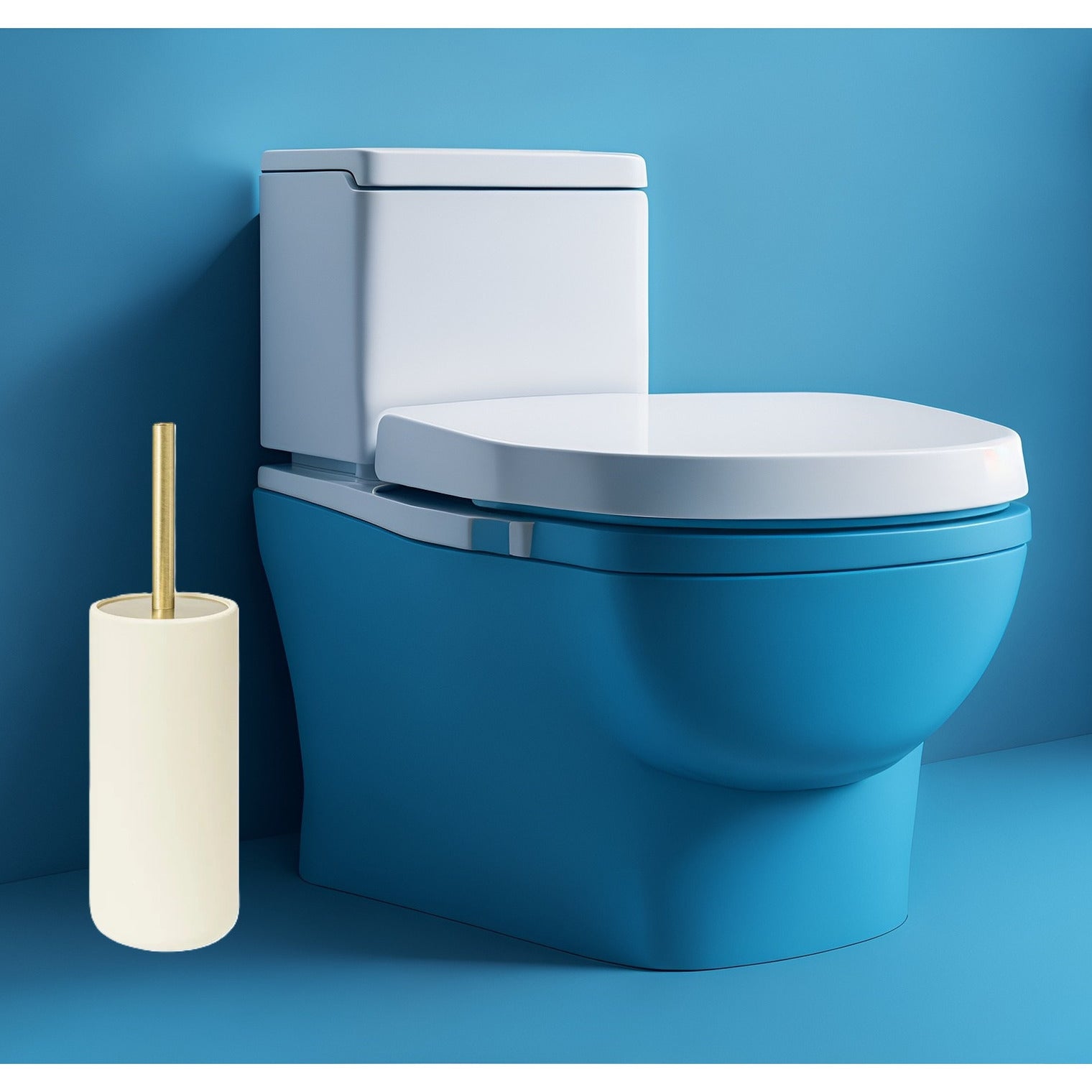 5Five Toiletborstel Savona in houder - ivoor - 10 x 35 cm