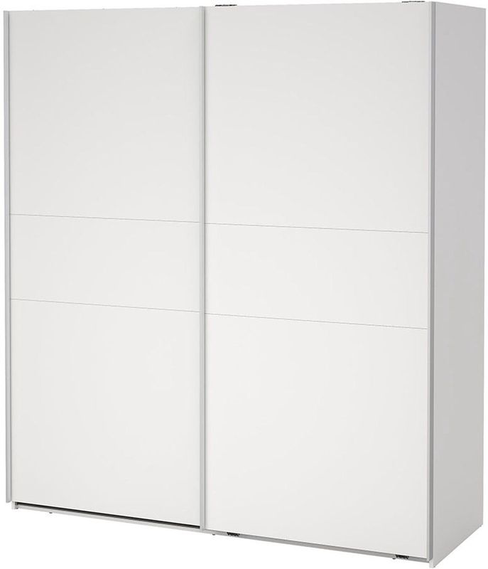 Como schuifdeurkast 2 deuren 180x200cm wit.