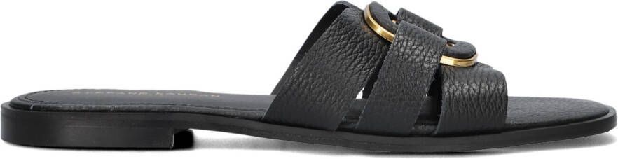 STEFANO LAURAN Slippers Dames 24152 Maat: 40 Materiaal: Leer Kleur: Zwart