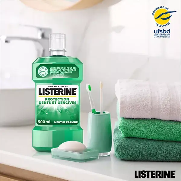 Listerine Dents & Gencives Bain de Bouche Quotidien Protection 500ml