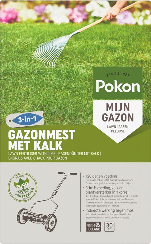 Pokon gazonmest 3-in-1 30 m²