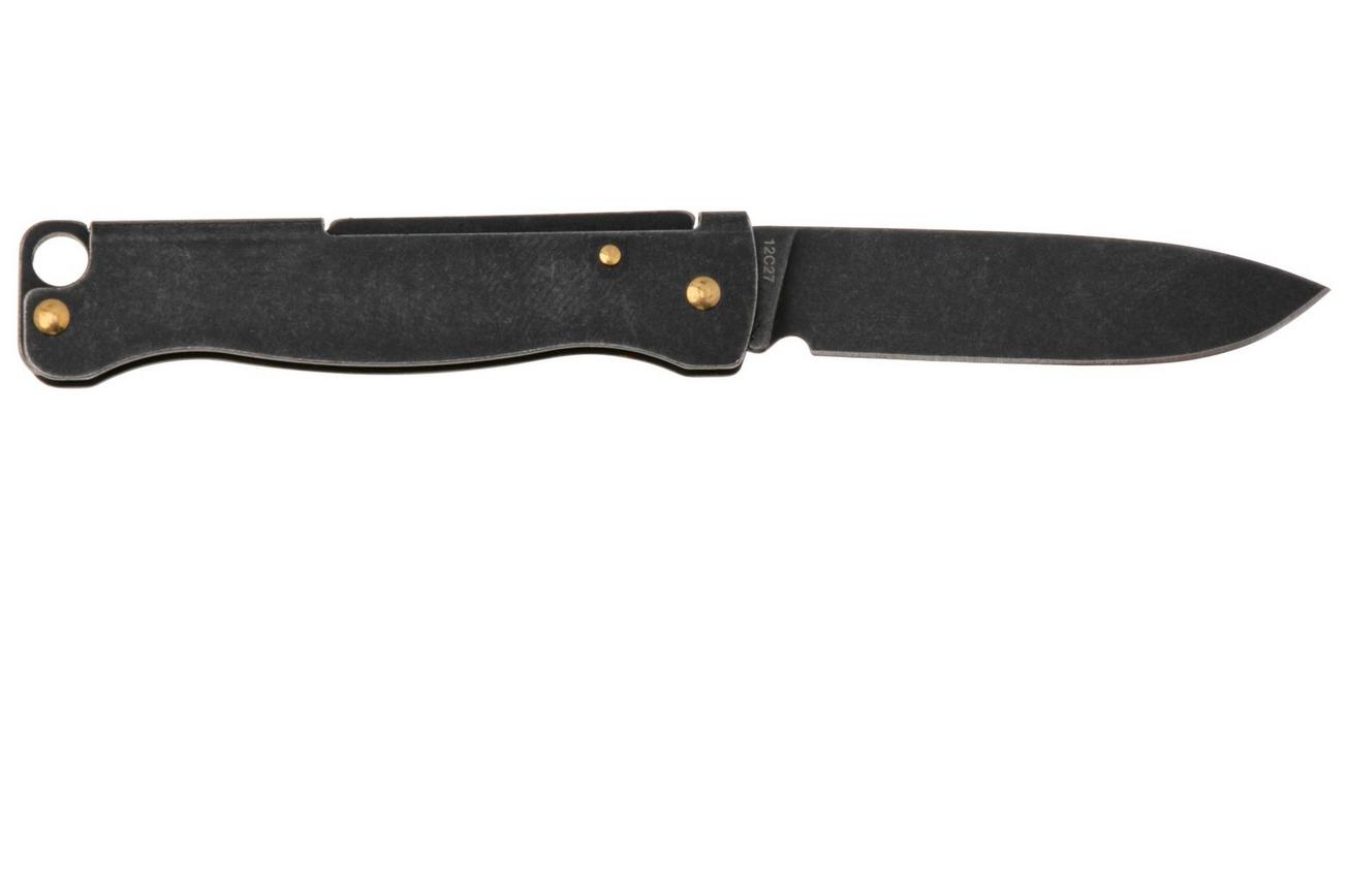 Böker Plus Atlas Mini 01BP0025 Blackwashed 12C27, Blackwashed Stainless, sleutelhangerzakmes