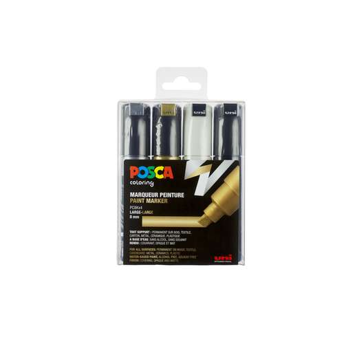 UNI POSCA Marker-Set PC-8K, 4er-Set