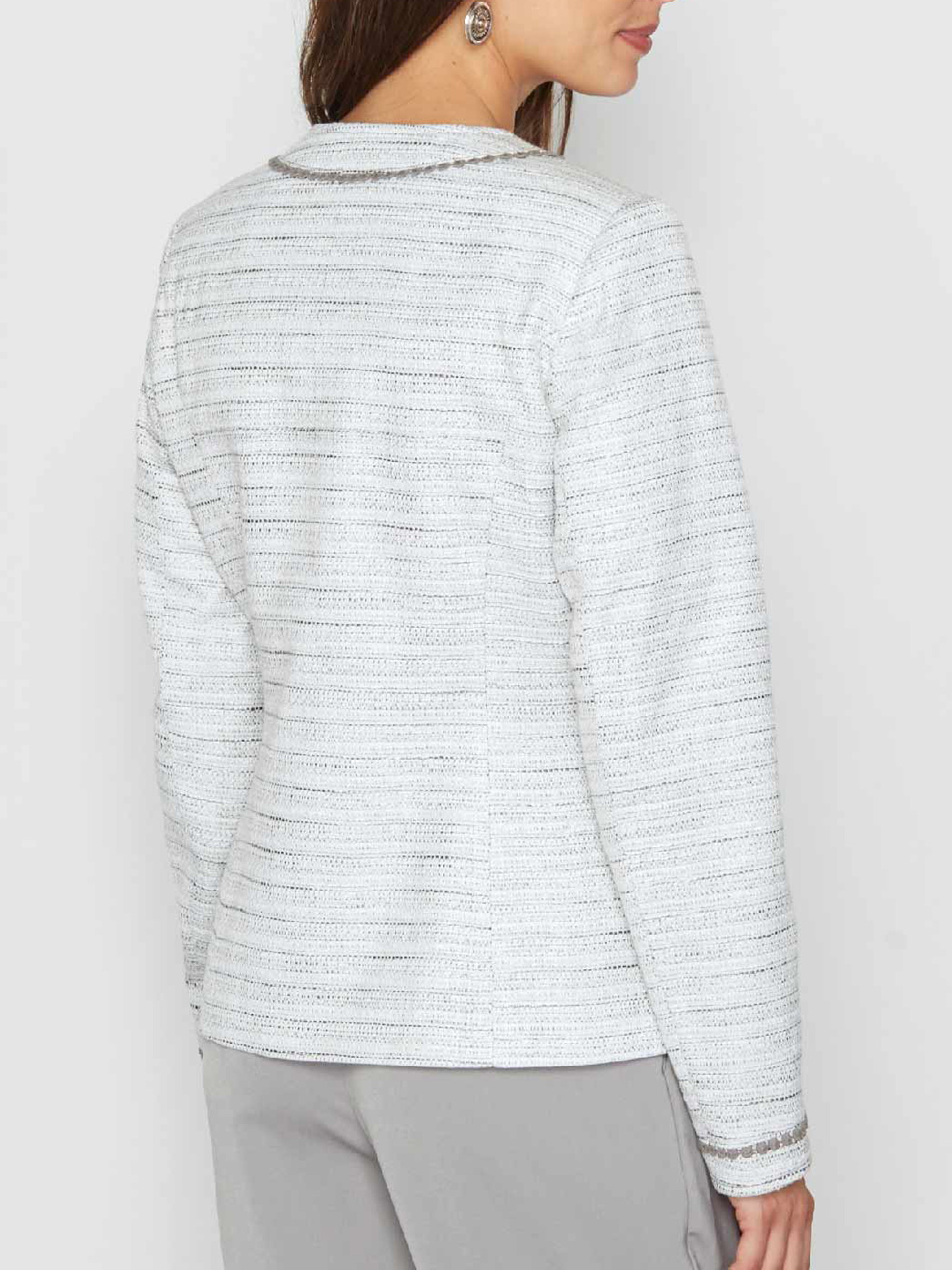 Veste encolure ronde galon fantaisie