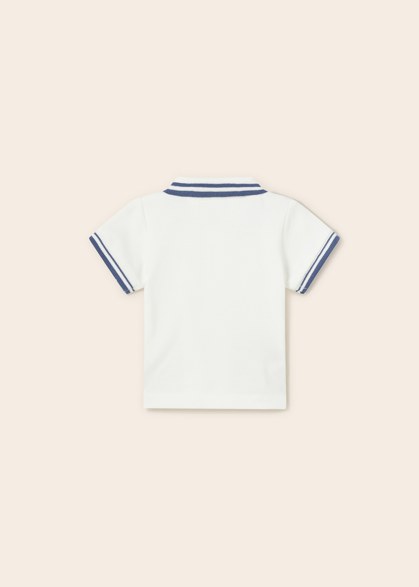 Camisa polo de algodão de manga curta para recém-nascido