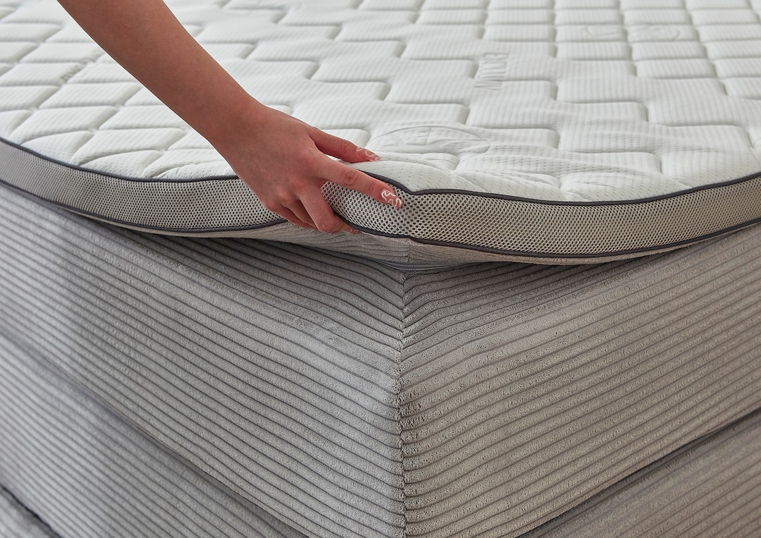 Boxspringbett LUKE 140 x 200 cm grau