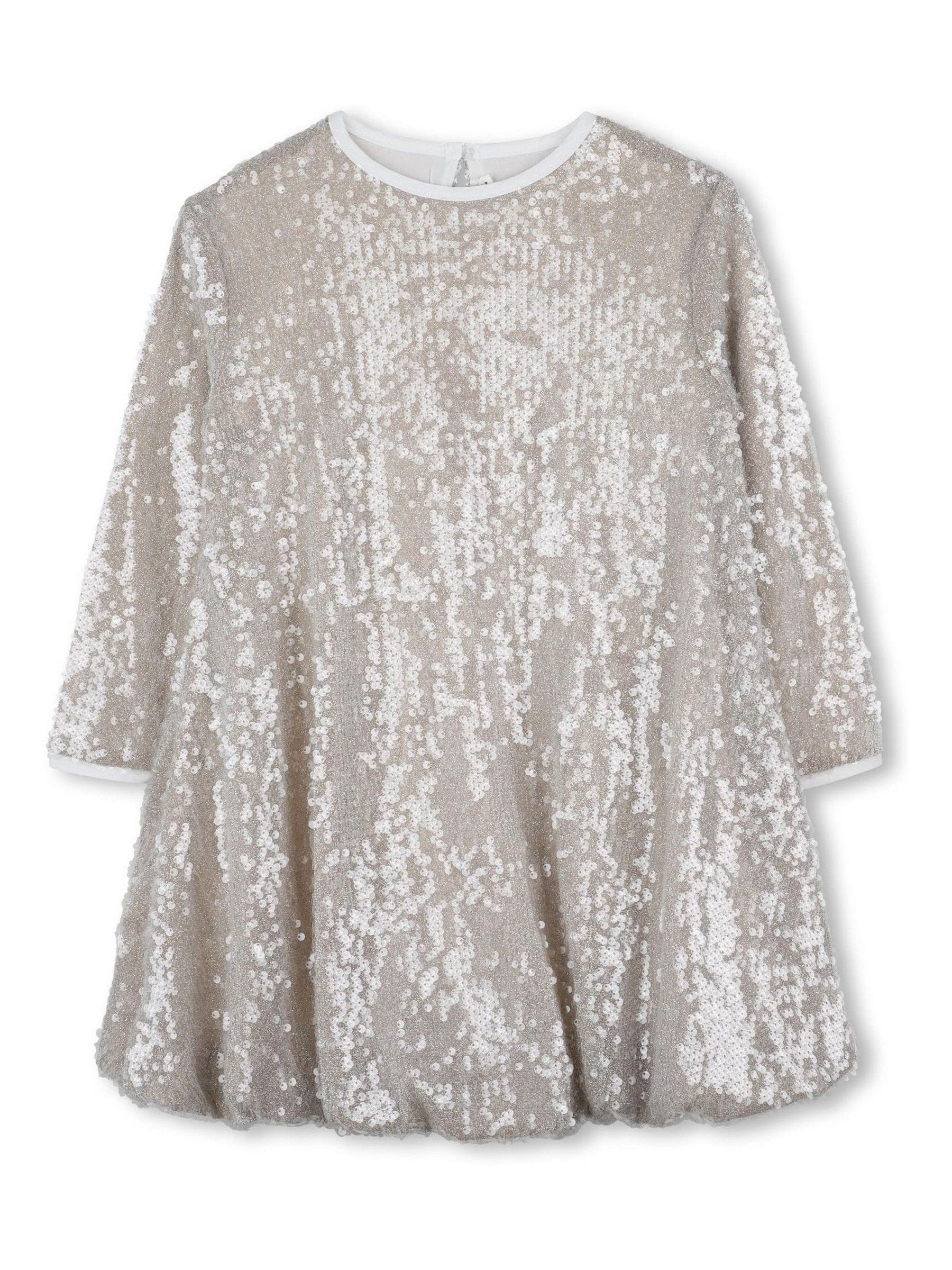 Billieblush Gold Bubble Hem Sequin Party Dress