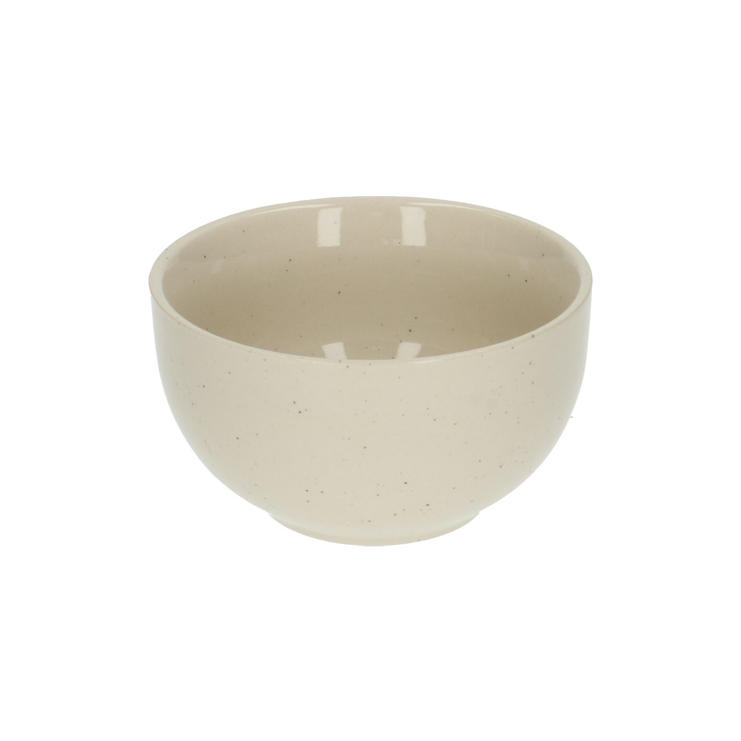 Kom, steengoed, beige, spikkel, Ø 10 cm