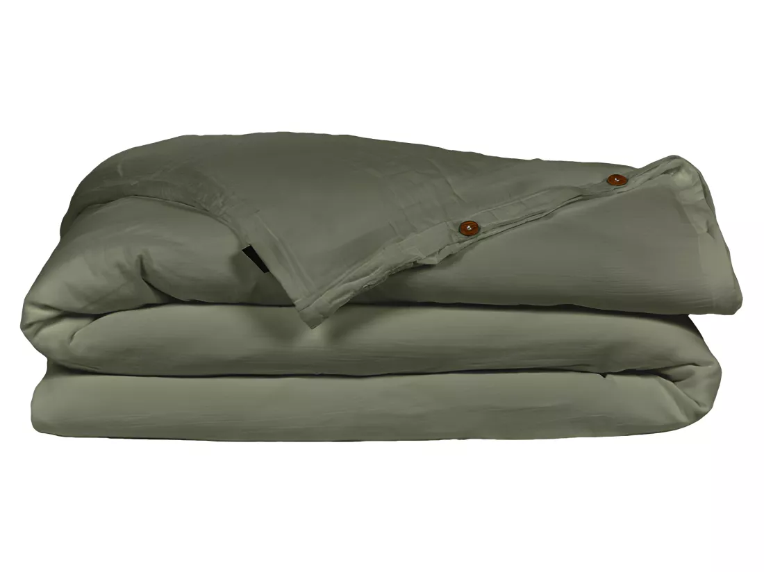 Housse de couette gaze de coton double 240 x 260 cm vert - PEPA 4