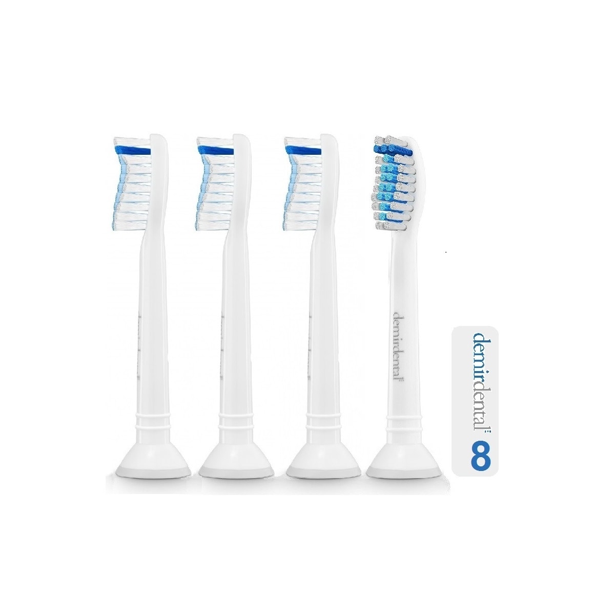 Demirdental X-Series Tandb�rstehoved tilsv. Philips Optimal White 8-Pack