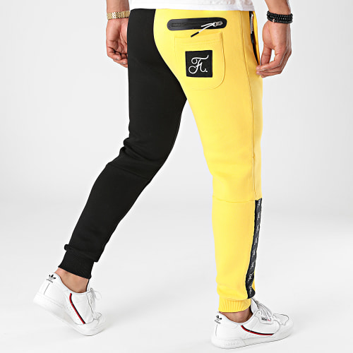 Pantalon Jogging Half Colors Limited Edition Noir Jaune
