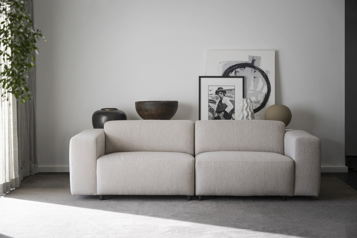 3-zitsbank Willard gestoffeerd Beige