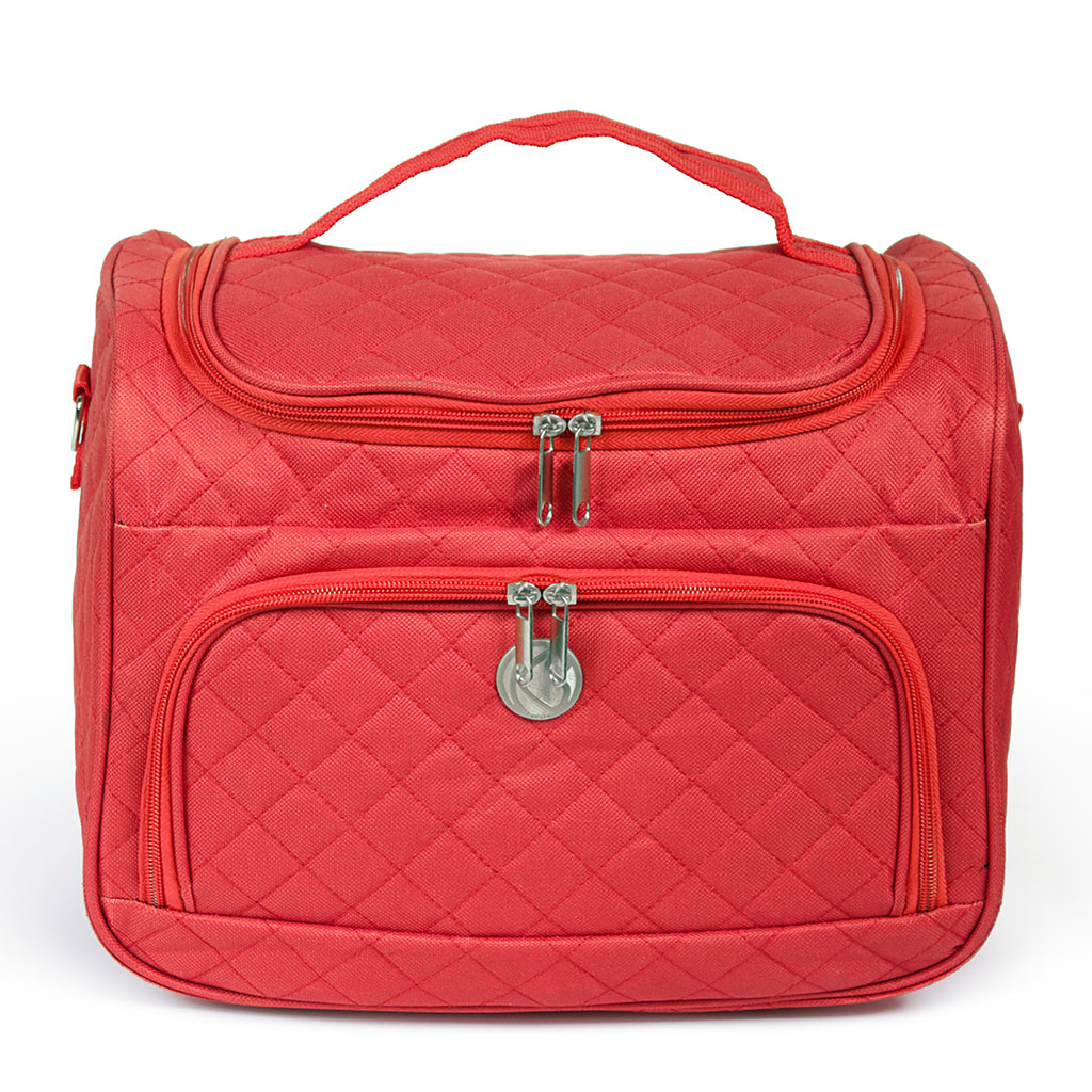 Vanity textile matelassé rouge 31x22x24cm