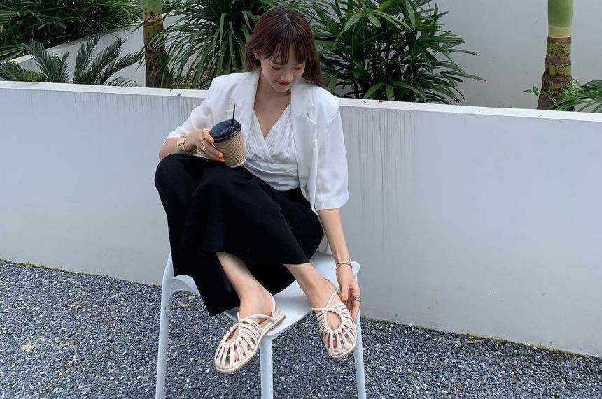 Anran - Platte sandalen met hak
