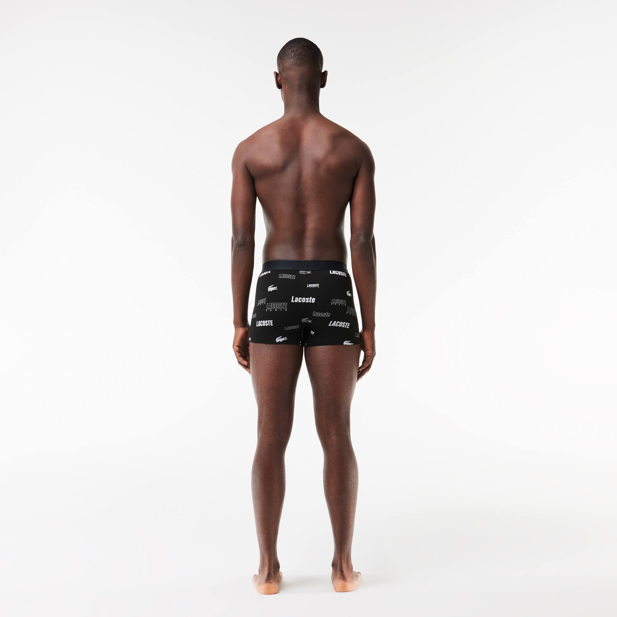 3er-Pack Baumwoll-Trunks mit Stretch Unterwasche - Schwarz - Lacoste - Herren