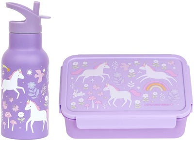 A Little Lovely Company Matboks & Flaske, Unicorn Dreams