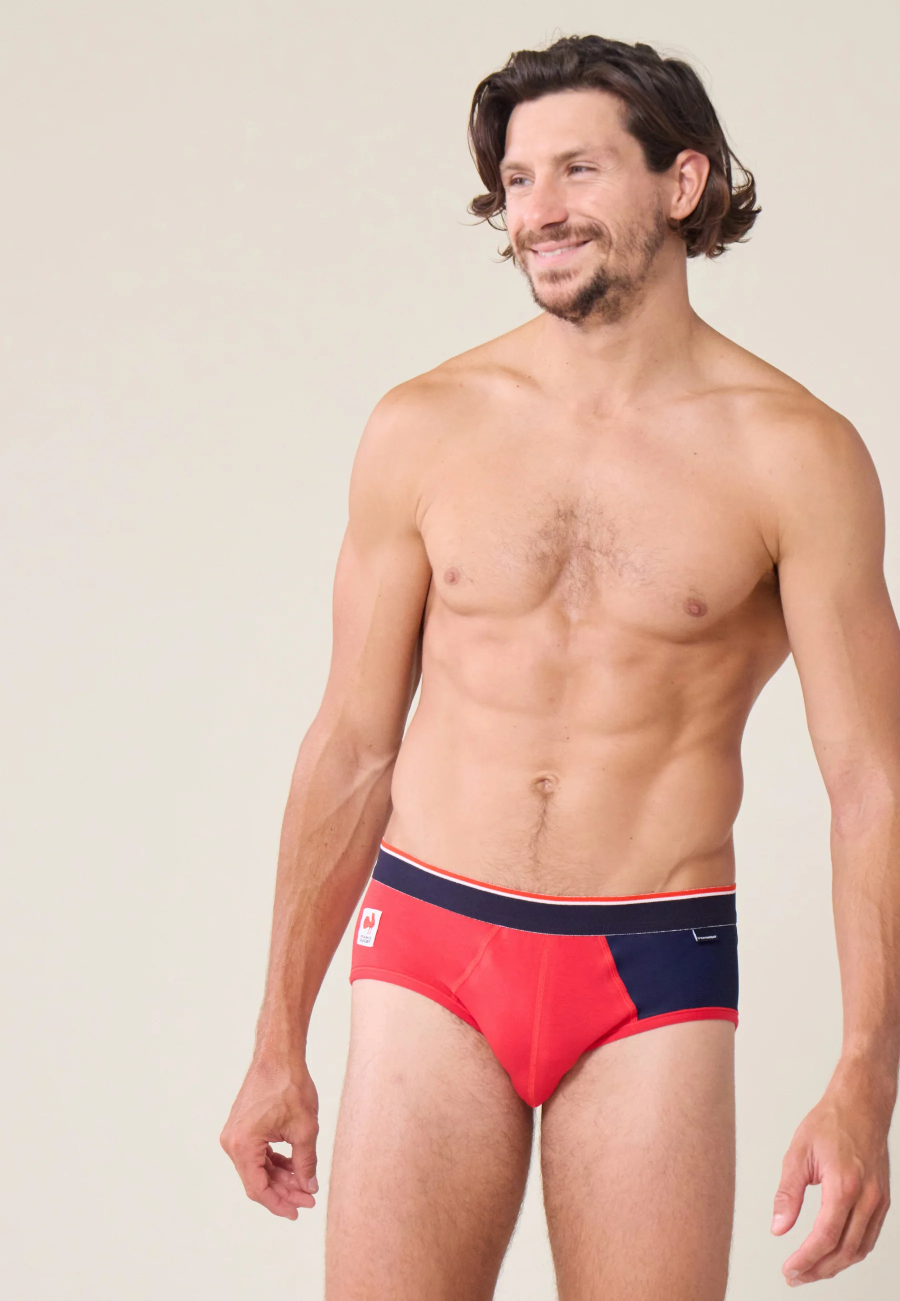 Slip en coton-Terrible Rouge Bleu Marine XV de France