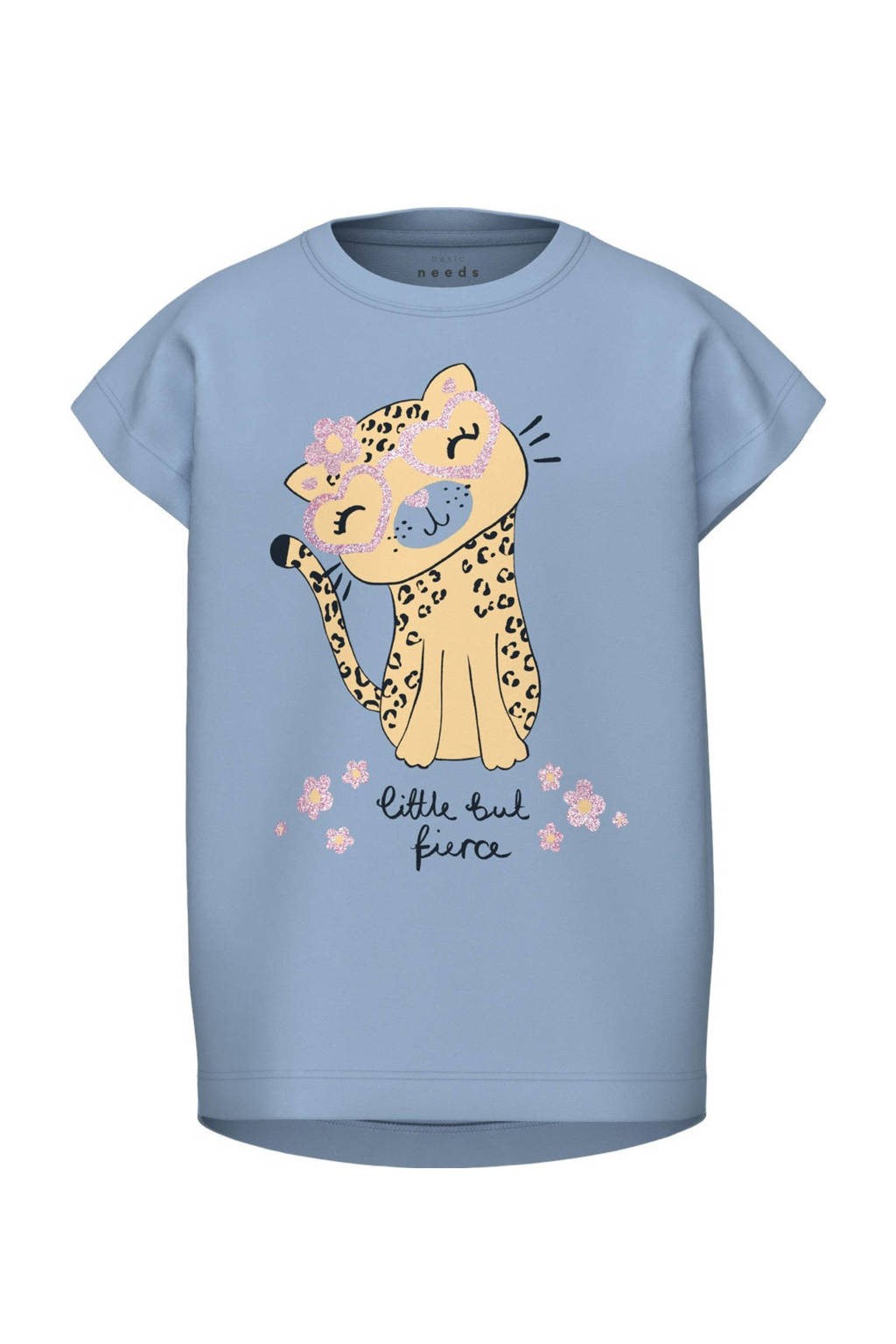 NAME IT T-shirt NMFVIOLET - set van 2 zachtblauw/wit