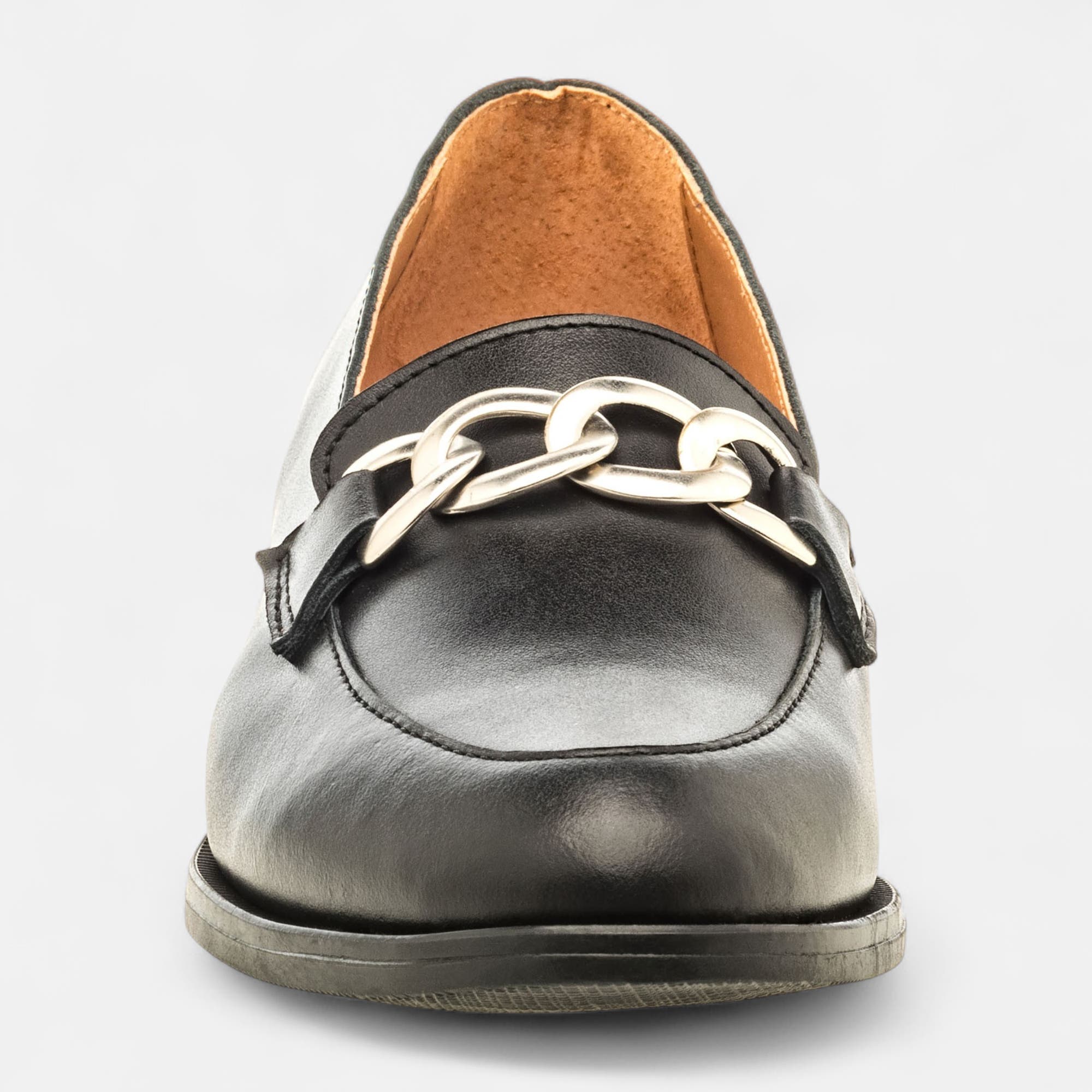 Mocassins Femme en cuir noir