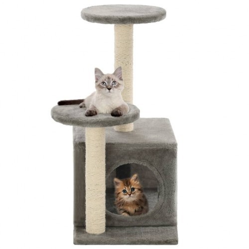 Arranhador para Gatos vidaXL com Haste de Sisal, Cinza