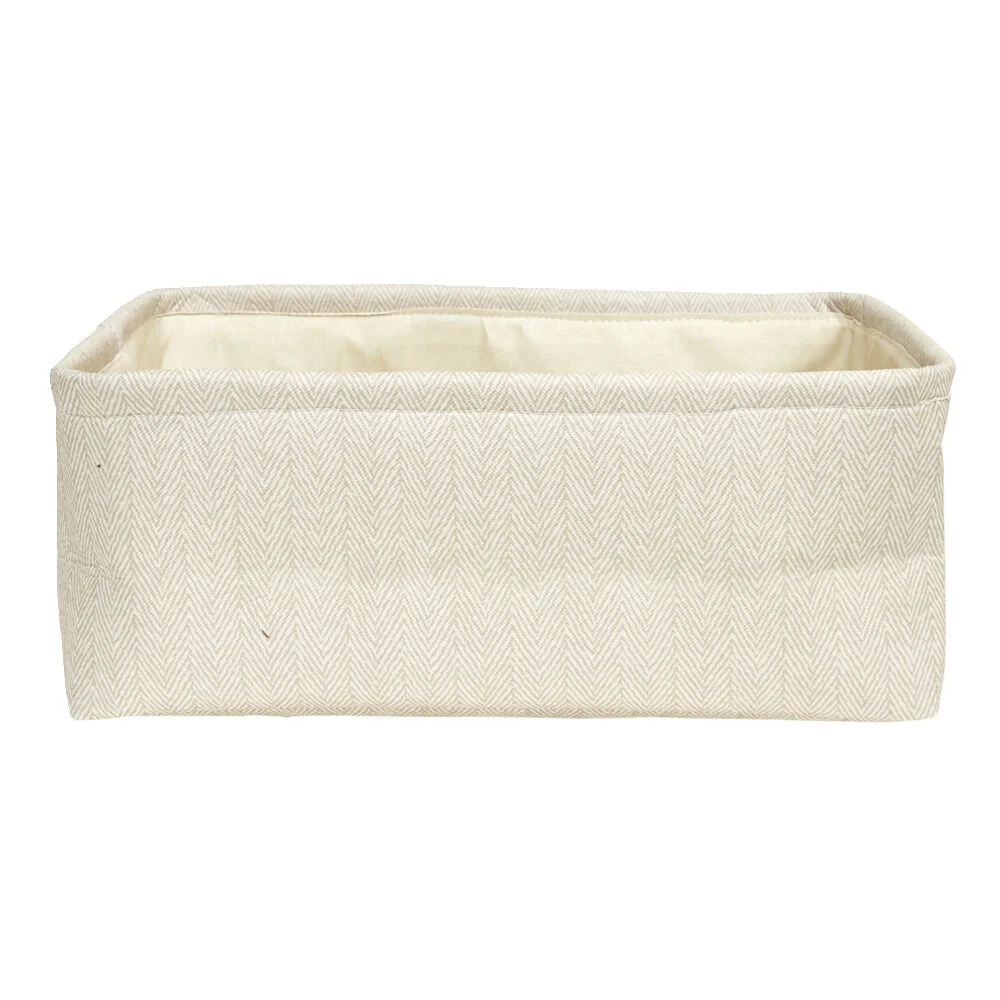 Panière de rangement rectangulaire tissé gris 35x24xH13cm