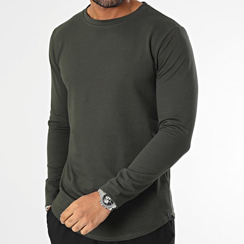 Tee Shirt Manches Longues Oversize UP-T311 Vert Kaki